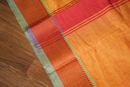 Half/Practice Saree with coper border